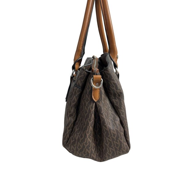 Jones New York Women's Tan Brown Signature Print Handbag Sz M - Picture 4 of 14